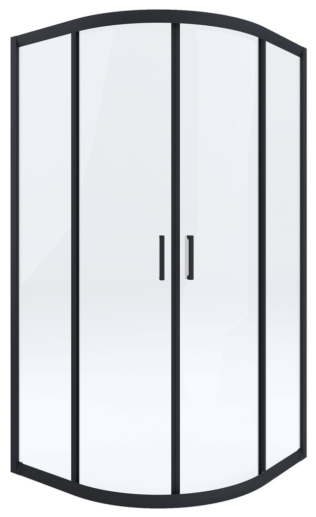 Puoliympyrän muotoinen suihkukaappi Deante Funkia 80x80, 90x90 cm, musta matto hinta ja tiedot | Suihkukaapit ja suihkunurkat | hobbyhall.fi