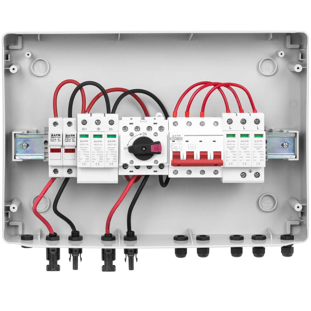 Aurinkosähköliitäntäkotelo ylijännitesuojalla, 2 sisäänkäyntiä, 2 uloskäyntiä, IP65 hinta ja tiedot | Aurinkopaneelit | hobbyhall.fi