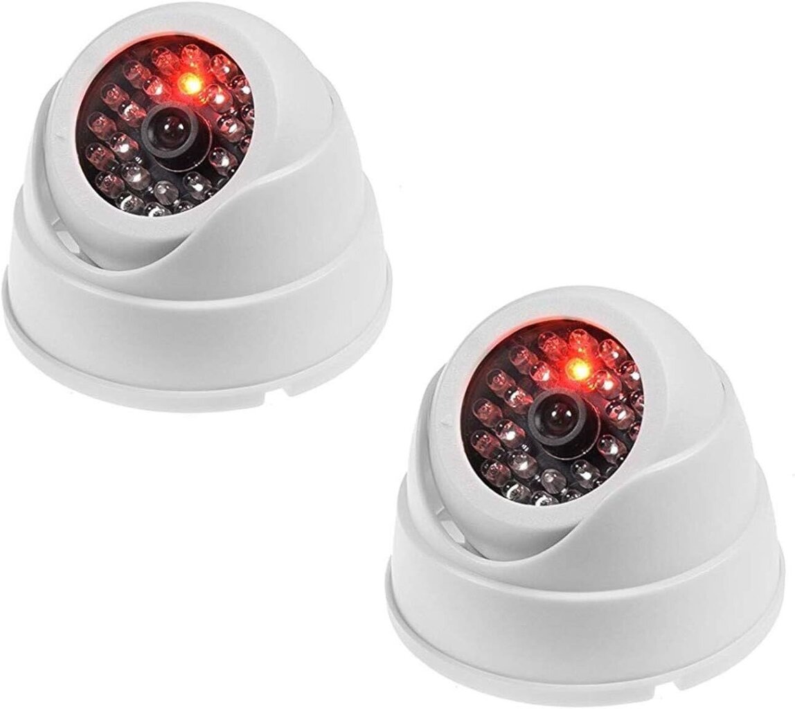 kpl Dummy Dome -kameran sarja Fake Dummy Langaton CCTV-sisävalvontakamera punaisella LED-valkoisella hinta ja tiedot | Valvontakamerat | hobbyhall.fi