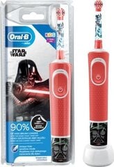 Braun Oral-B lasten sähköhammasharja D100.413.2K Star Wars ajastin, punainen hinta ja tiedot | Sähköhammasharjat | hobbyhall.fi