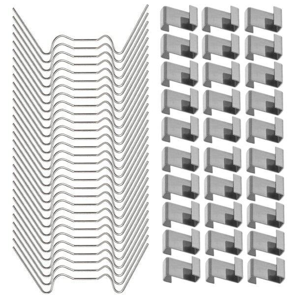 100 kpl kasvihuonekiinnikkeet lasiin ruostumattomasta teräksestä kasvihuoneen ikkunan pidikkeet kasvihuoneen lasikiinnikkeisiin hinta ja tiedot | PVC-ikkunat | hobbyhall.fi