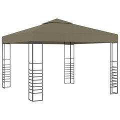 Puutarhahuvimaja LED-valoseppeleillä, taupe, 3x3m hinta ja tiedot | Puutarhapaviljongit | hobbyhall.fi