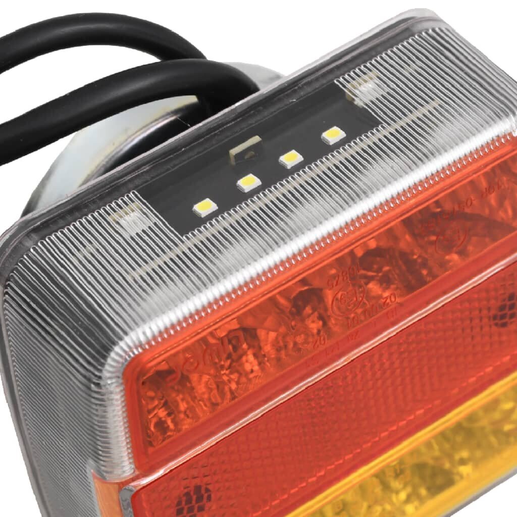 vidaXL Perävaunuvalot 2 kpl pun. 10,5x7,5x10 cm 12V LED-polttimo hinta ja tiedot | Peräkärryt ja venetrailerit | hobbyhall.fi