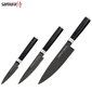 Samura MO-V Stonewash -setti 3x yleisveitset (Kokkiveitsi, Yleisveitsi, Kuorimaveitsi) AUS 8 japanilaisesta teräksestä 59 HRC hinta ja tiedot | Veitset ja tarvikkeet | hobbyhall.fi