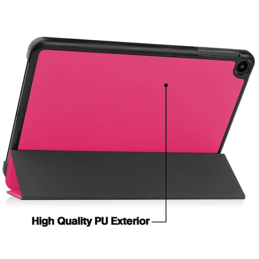 iLike Tri-Fold Eco-Leather Stand Case Lenovo M10 Plus 10.6'' 3. sukupolvi TB125 / TB128 (2022) Korallipinkki hinta ja tiedot | Tablettien kotelot ja muut tarvikkeet | hobbyhall.fi