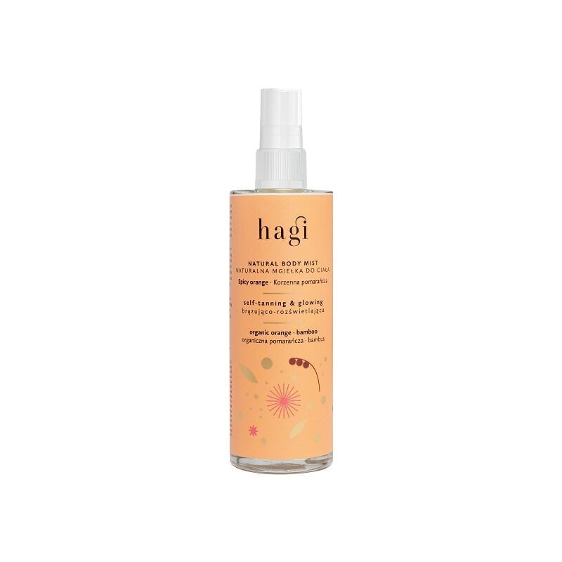 Hagi Tanning and Illuminating Body Mist 100 ml - Luonnollinen ruskettava ja valaiseva vartalosumu Spicy Orange (mausteinen appelsiini) - Luonnollinen ruskettava ja valaiseva vartalosumu hinta ja tiedot | Itseruskettavat voiteet | hobbyhall.fi