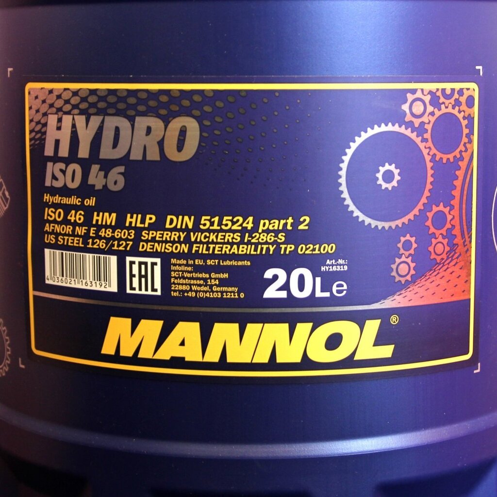 MANNOL hydrauliöljy HLP 46 MANNOL hinta ja tiedot | Voiteluöljyt ja -nesteet | hobbyhall.fi