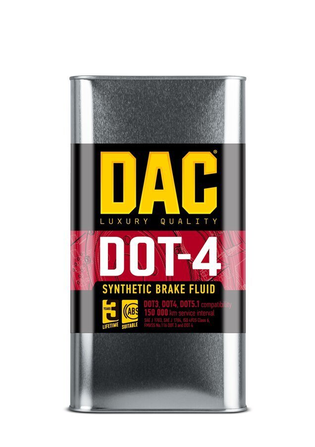 DAC DOT-4-jarruneste, 5 l hinta ja tiedot | Voiteluöljyt ja -nesteet | hobbyhall.fi