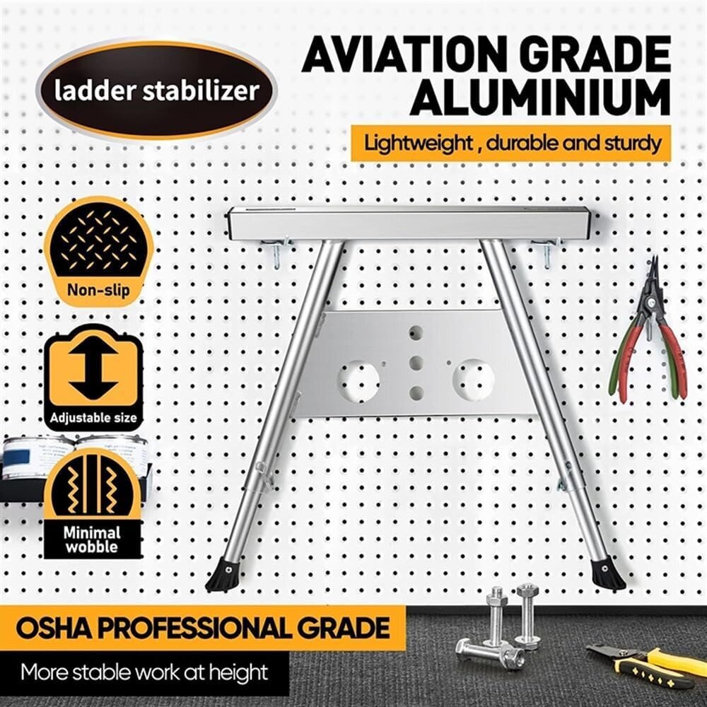 Suoraan kokoontaittuva tukijalka alumiiniseoksesta ja teräksestä, kantavuus 175 kg, matkailuauto, asuntovaunu, matkailuauto, lisävarusteiden tuki hinta ja tiedot | Tikkaat | hobbyhall.fi