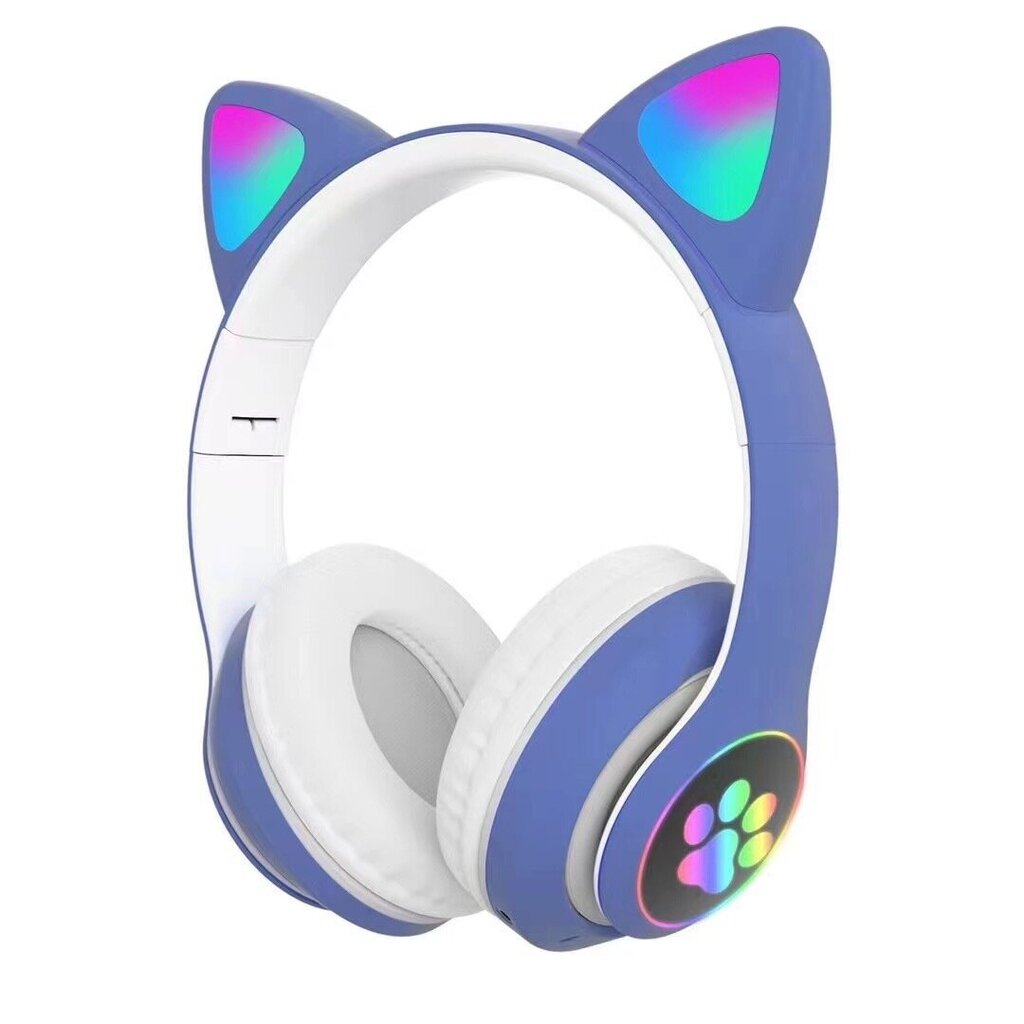 Langaton Bluetooth-kuuloke-Cat Ear LED -pelikuuloke, sininen hinta ja tiedot | Kuulokkeet | hobbyhall.fi