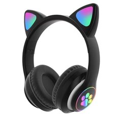 Langaton Bluetooth-kuuloke-Cat Ear LED -pelikuuloke, musta hinta ja tiedot | Kuulokkeet | hobbyhall.fi