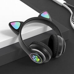 Langaton Bluetooth-kuuloke-Cat Ear LED -pelikuuloke, musta hinta ja tiedot | Kuulokkeet | hobbyhall.fi