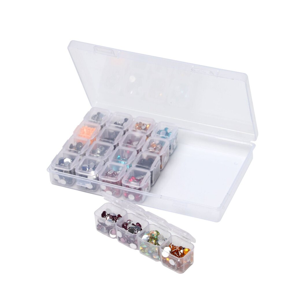 Diamond Painting Pearl Storage 28 ristikkoa-läpinäkyvä hinta ja tiedot | Tietokonelaukut | hobbyhall.fi