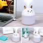 USB-kostutin, Hiljainen Mini Kannettava Cute Rabbit -kostutin, valkoinen hinta ja tiedot | Ilmankostuttimet | hobbyhall.fi