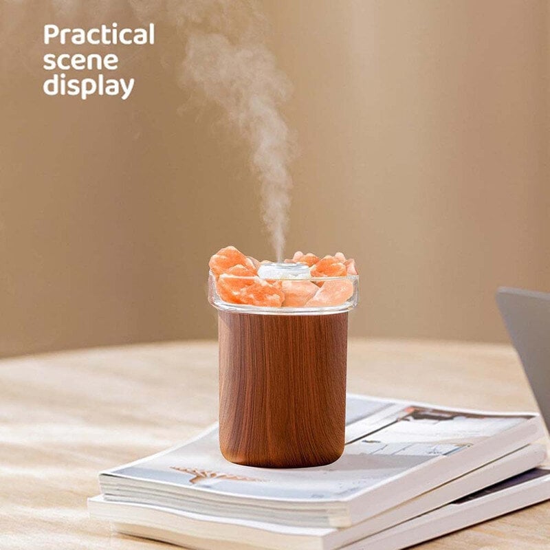 USB eteeristen öljyjen diffuusori Aroma Cold Mist Salt Lamp ilmankostutin, valkoinen hinta ja tiedot | Ilmankostuttimet | hobbyhall.fi