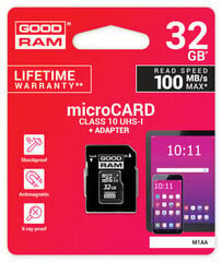 Muistikortti puhelimeen Goodram microSDXC 64GB Class 10 hinta ja tiedot | Puhelimen muistikortit | hobbyhall.fi