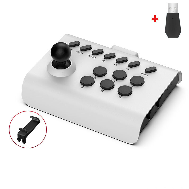 Mustavalkoinen Bluetooth-yhteensopiva langallinen ohjain 2.4G Connection Arcade-pelikonsoli Joystick PS3-PS4 Switch PC Android iOS hinta ja tiedot | Pelikonsolitarvikkeet | hobbyhall.fi