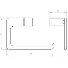 Kylpyhuone WC WC-paperiteline Musta neliö seinäasennettu tyylikäs moderni hinta ja tiedot | Kylpyhuoneen sisustus | hobbyhall.fi