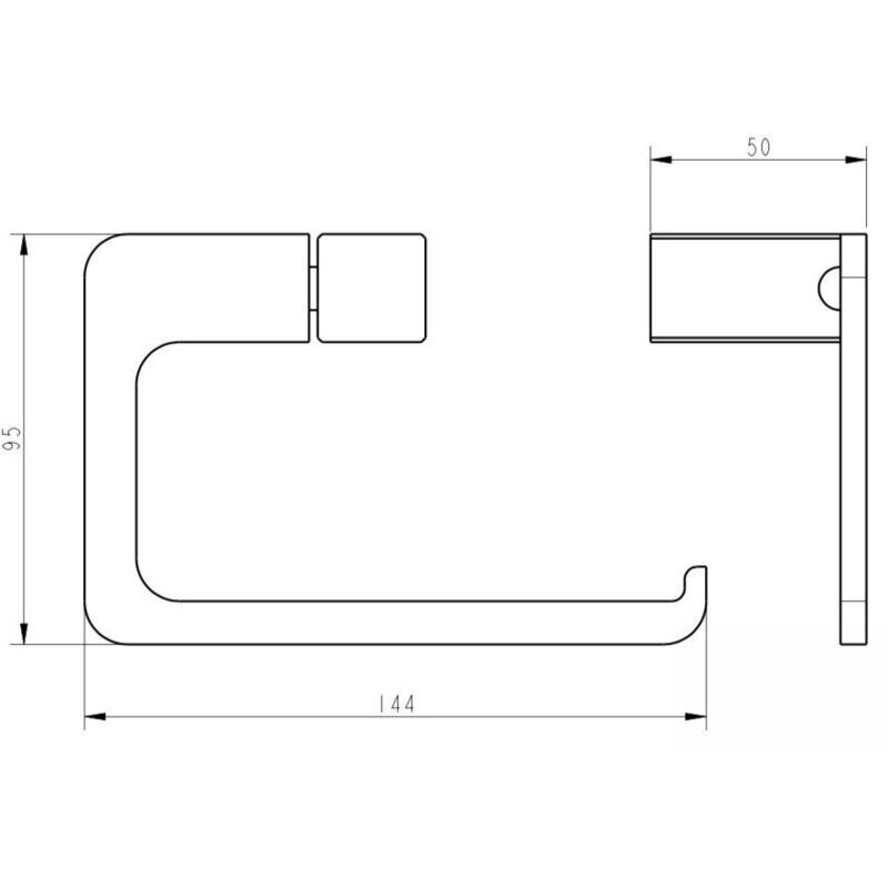 Kylpyhuone WC WC-paperiteline Musta neliö seinäasennettu tyylikäs moderni hinta ja tiedot | Kylpyhuoneen sisustus | hobbyhall.fi