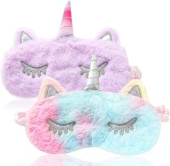 Pack Cute Animal Eye Mask, Unicorn Eye Mask, Pehmoinen unimaski korvilla, Unicorn Sleep Mask yötytöille Teini Ladies Joustava Eye Eye Mask Travel Hengittävä silmänaamari Sarjakuvanaamio hinta ja tiedot | Kauneudenhoitotarvikkeet | hobbyhall.fi