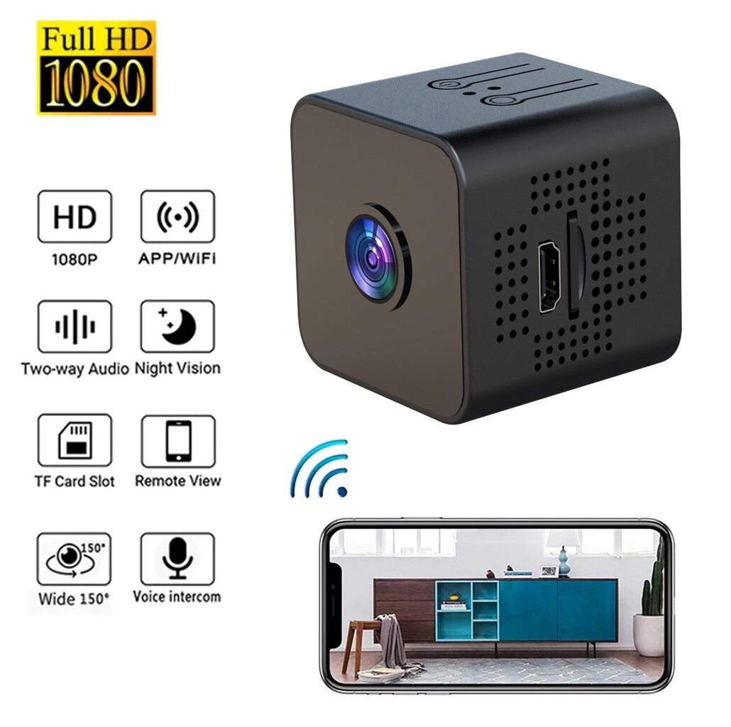 Piilotettu kamera - 1080P sisäkamera - Nanny-kamera - Paras minikamera - Langaton WiFi-kamera - Kotikamera lemmikille/vauvoille - Live-videonauhuri nigillä hinta ja tiedot | Web-kamerat | hobbyhall.fi