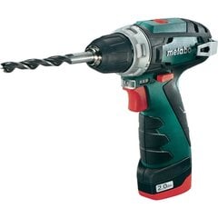 Metabo akkuporakone/ruuvinväännin PowerMaxx BS Basic, muovisalkussa / 2,0Ah hinta ja tiedot | Akkuporakoneet ja ruuvinvääntimet | hobbyhall.fi