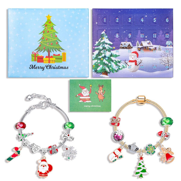 Joulun adventtikalenteri DIY Charm rannekorun valmistussarja lapsille 24 päivän joulukalenteri korulahjat tytöille hinta ja tiedot | Urheilukassit ja reput | hobbyhall.fi