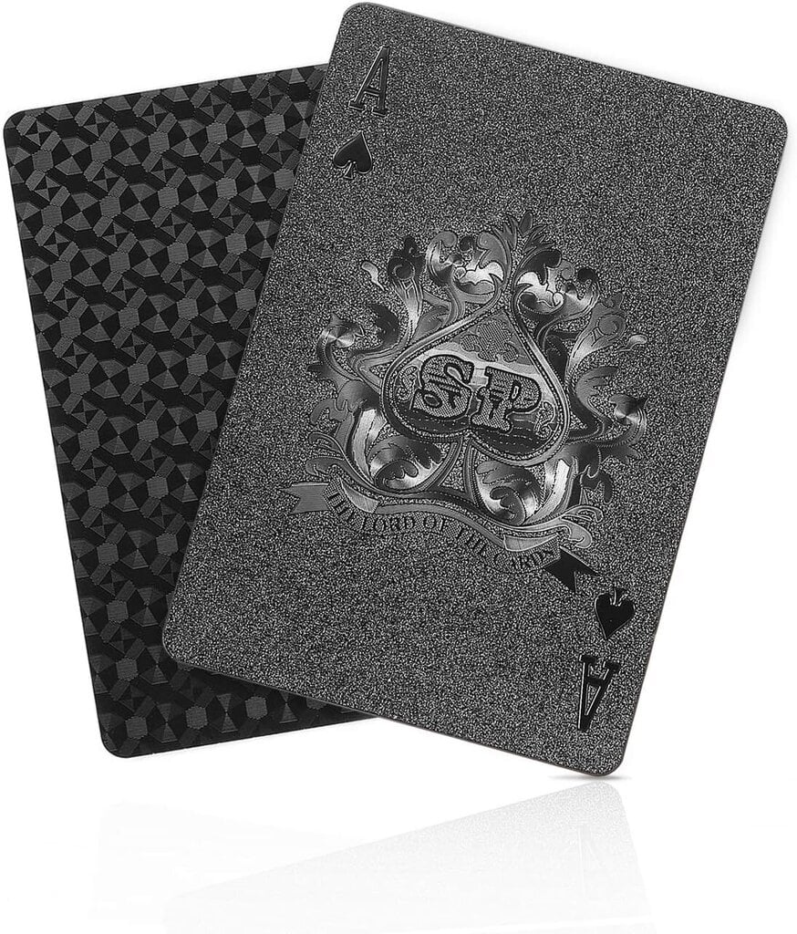 SolarMatrix Card Games Poker - vedenpitävä muovinen musta timantti hinta ja tiedot | Korttipelit, pokeri | hobbyhall.fi