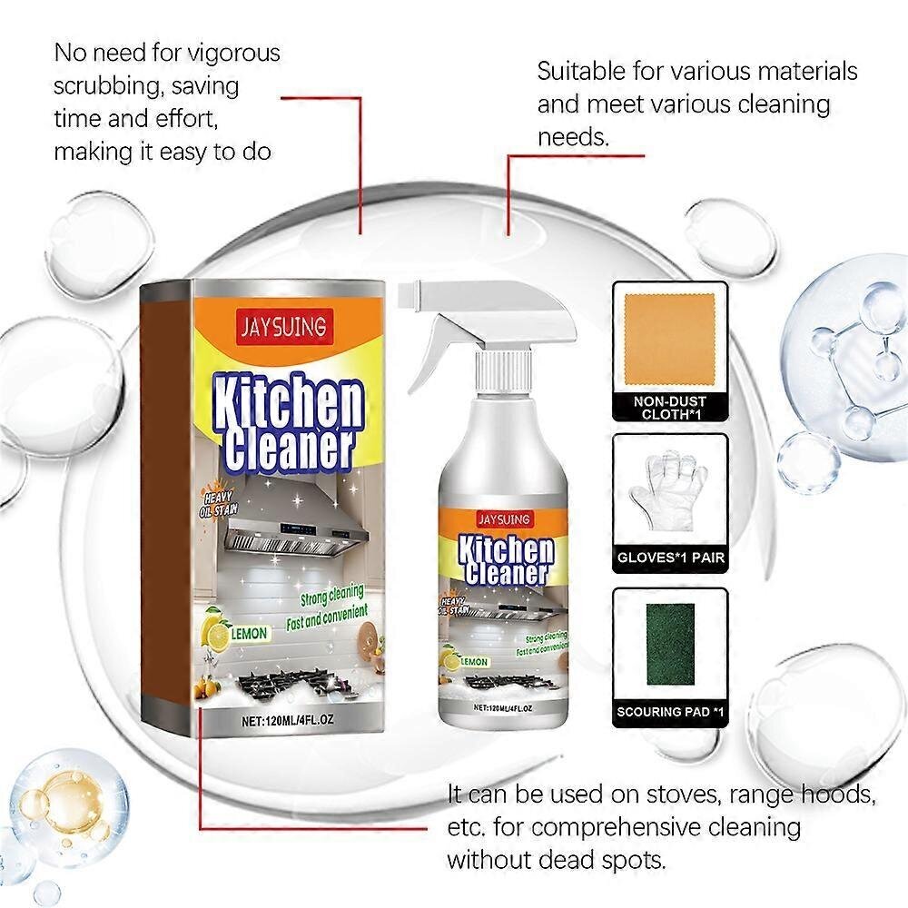 60 Ml Kitchen Foam Cleaner Rasvanpoistoaine Puhdistussuihke Vaahto Huuhteluvapaa Powerful Bubble S_2pcs hinta ja tiedot | Höyrypesurit ja höyrymopit | hobbyhall.fi