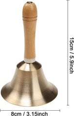 Super Loud Solid Brass Hand Call Bell 3,15 tuumaa hinta ja tiedot | Keittiövälineet | hobbyhall.fi