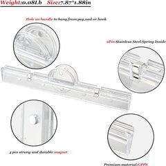 2 kpl 7,9 tuuman läpinäkyvät erittäin suuret sidontapaperiliittimet, joissa on magneettitikku taululle tai jääkaappiin helppoa säilytystä varten, raskaaseen käyttöön käytännölliset keittiön toimisto-koululaitteet, läpinäkyvät suuret hinta ja tiedot | Keittiövälineet | hobbyhall.fi