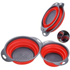 2-osainen Colander kokoontaitettava silikoniseulasarja hinta ja tiedot | Keittiövälineet | hobbyhall.fi