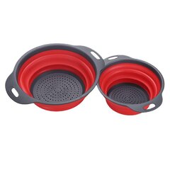 2-osainen Colander kokoontaitettava silikoniseulasarja hinta ja tiedot | Keittiövälineet | hobbyhall.fi