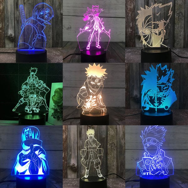 3D-yövalot Naruto Team Uzumaki Naruto LED-yövalo hinta ja tiedot | Tuuletinvalaisimet | hobbyhall.fi