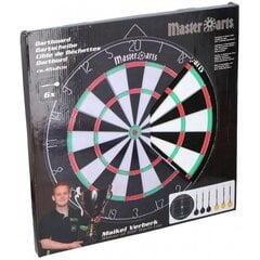 Kaksipuolinen kartonkinen tikkataulu 45 cm, 6 tikkaa hinta ja tiedot | Darts | hobbyhall.fi