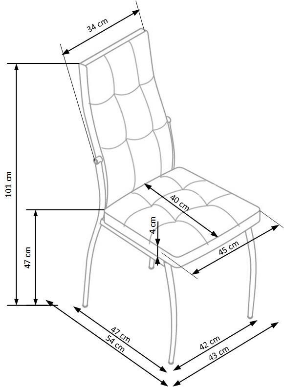 K209 4 tuolin setti, harmaa hinta ja tiedot | Ruokapöydän tuolit | hobbyhall.fi