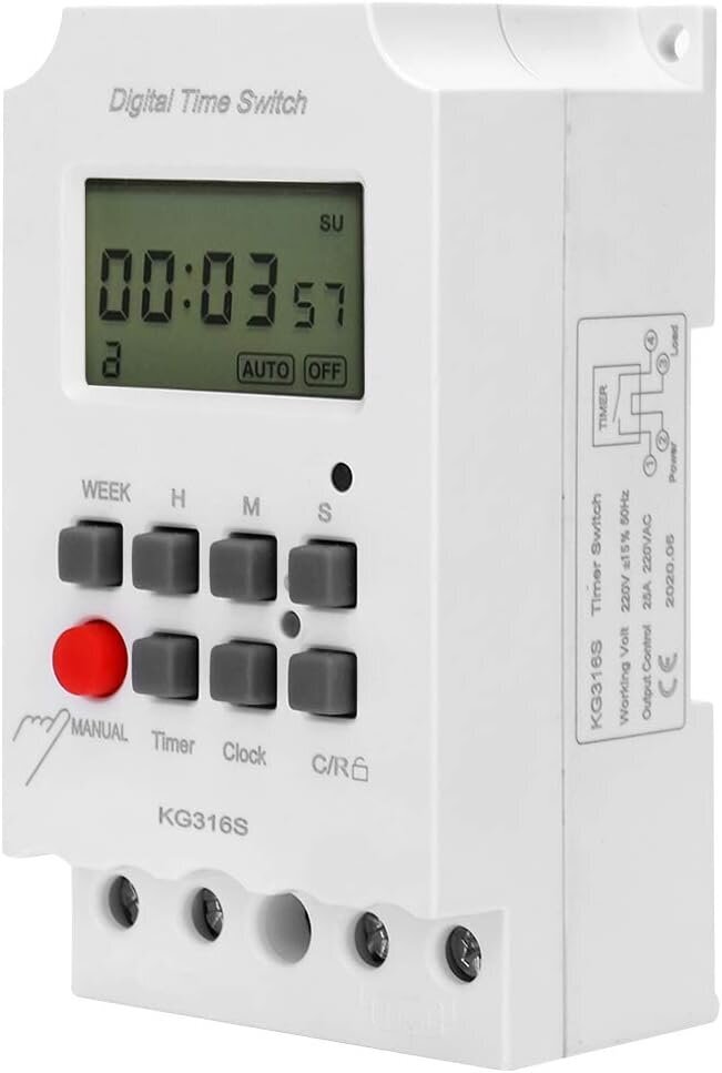 Digitaalinen ajastin, digitaalinen elektroninen ajastin, erittäin suuri LCD-näyttö, LCD-mikrotietokoneen ajastin, toinen ohjausajastin 32 ryhmää päälle/pois 220V KG316S, synkronointialue hinta ja tiedot | Kytkimet ja pistorasiat | hobbyhall.fi