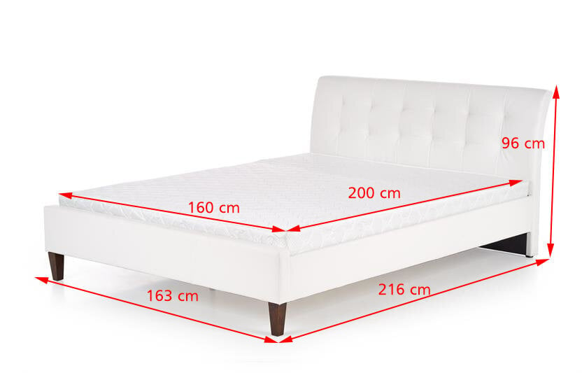 Sänky Samara 160 x 200 cm, valkoinen hinta ja tiedot | Sängyt | hobbyhall.fi