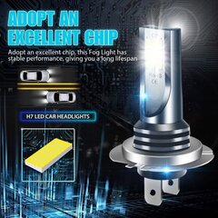 4x H7 LED ajovalosarja kaukovalot 220W 60000LM Super light 6000K white-WELLNGS hinta ja tiedot | Lisätarvikkeet autoiluun | hobbyhall.fi