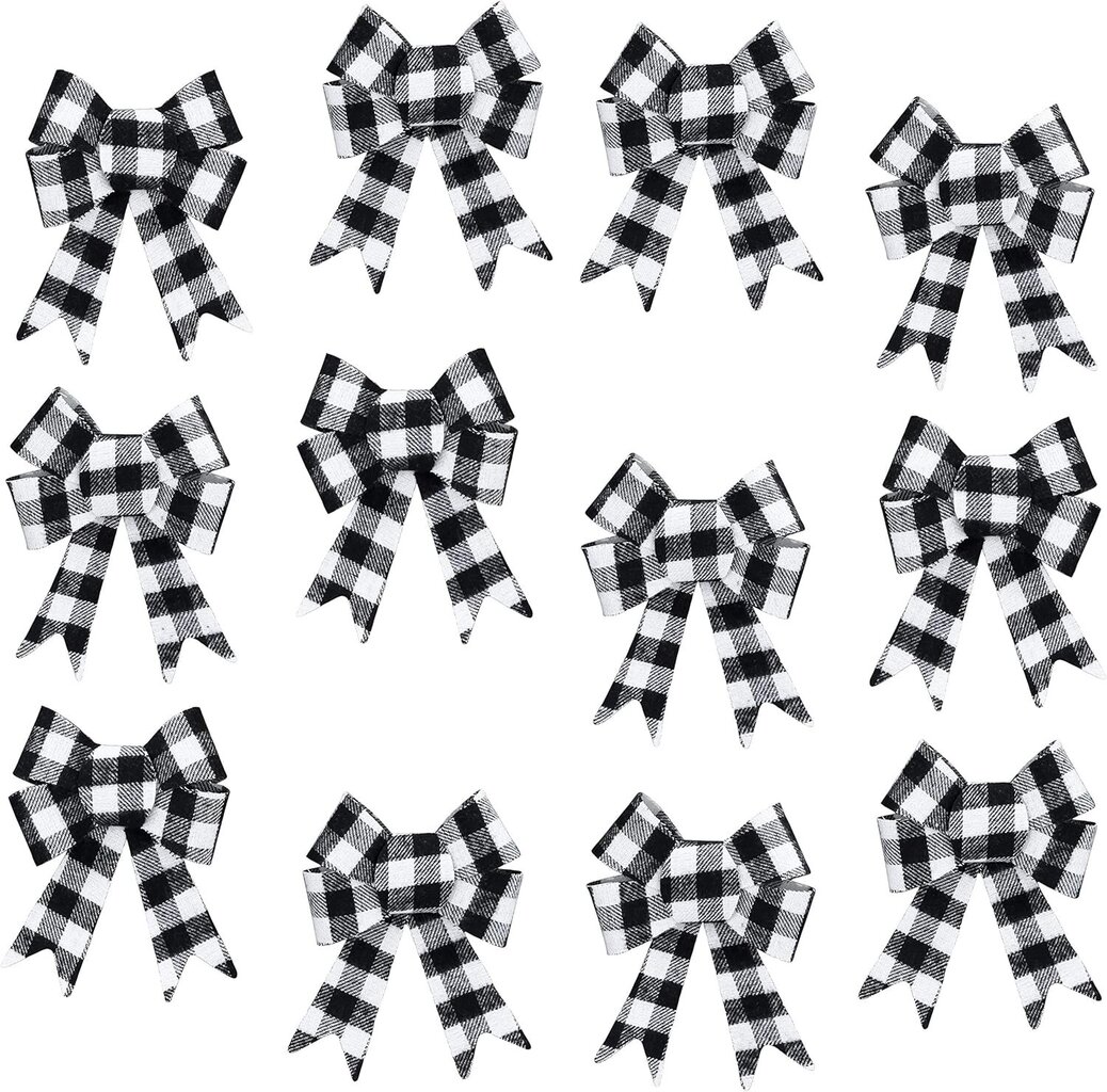 Koristeruuset, 5 x 7 tuumaa (White Buffalo Plaid) hinta ja tiedot | Joulukoristeet | hobbyhall.fi