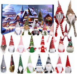 2024 Christmas Gnome Advent -kalenteri, useiden päivien joulun adventtikalenteri keräilyillä gnome-nukkeilla, joululoman koristelu hinta ja tiedot | Joulukoristeet | hobbyhall.fi