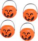 Pumpkin Bucket, 4 kpl Halloween-muovinen kurpitsakaramellisäiliö, Halloween Pumpkin Basket hinta ja tiedot | Jalkineiden ja vaatteiden hoitotuotteet | hobbyhall.fi