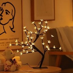 48 LED Bonsai Tree Light Cherry Blossom Pöytävalaisin Koristeellinen Bonsai Style Pöytävalaisin Jouluvalaisin häämakuuhuoneeseen Lämmin valkoinen hinta ja tiedot | Joulukoristeet | hobbyhall.fi