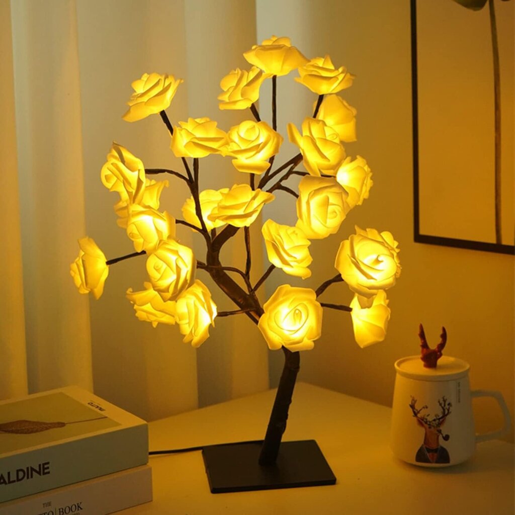 48 LED Bonsai Tree Light Cherry Blossom Pöytävalaisin Koristeellinen Bonsai Style Pöytävalaisin Jouluvalaisin häämakuuhuoneeseen Lämmin valkoinen hinta ja tiedot | Joulukoristeet | hobbyhall.fi