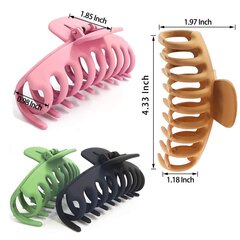 Big Hair Claw Clips 4 tuuman liukumattomat suuret kynsipidikkeet naisille ja tytöille ohuet hiukset hinta ja tiedot | Jalkineiden ja vaatteiden hoitotuotteet | hobbyhall.fi