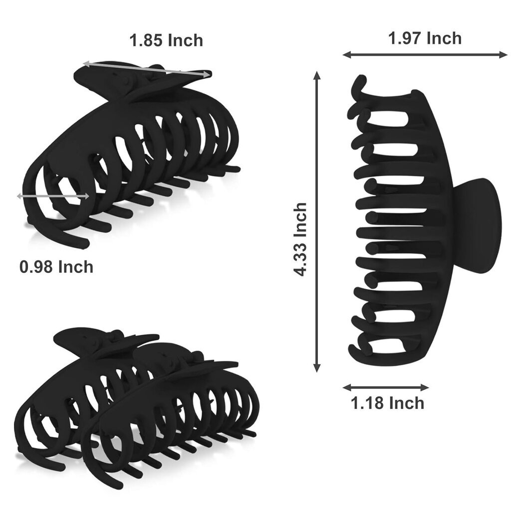 Big Hair Claw Clips 4 tuuman liukumattomat suuret kynsilehdet naisille ja tytöille paksut hiukset hinta ja tiedot | Jalkineiden ja vaatteiden hoitotuotteet | hobbyhall.fi