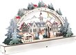 Puinen adventtikalenteri LED-valoilla, 24 laatikkoa säilytystilaa lapsille, joulukoristeita, 25,3 x 6 x 29,5 cm hinta ja tiedot | Joulukoristeet | hobbyhall.fi