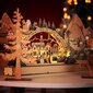 Puinen adventtikalenteri LED-valoilla, 24 laatikkoa säilytystilaa lapsille, joulukoristeita, 25,3 x 6 x 29,5 cm hinta ja tiedot | Joulukoristeet | hobbyhall.fi