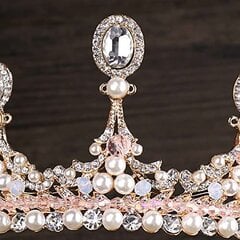 Tyttöjen kristalli tiara prinsessa-asu kruunupääpanta morsiamen häät käsintehdyt hiustarvikkeet hinta ja tiedot | Jalkineiden ja vaatteiden hoitotuotteet | hobbyhall.fi