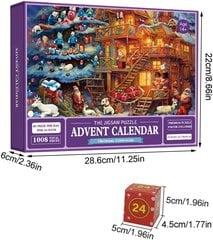 Joulun adventtikalenteri 2024 - 1008-osainen joulukalenteri palapeli, adventtikalenteri, takkajuhlan joulupalapelit, joululahjat naisille, miehille, lapsille hinta ja tiedot | Joulukoristeet | hobbyhall.fi